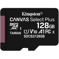 obrázek produktu KINGSTON 128GB microSDHC CANVAS Plus Memory Card 100MB/85MBs- UHS-I class 10 Gen 3 - bez adaptéru