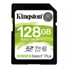 obrázek produktu KINGSTON 128GB SDHC CANVAS Plus Class10 UHS-I 100MB/s Read Flash Card