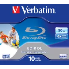 obrázek produktu Verbatim BD-R, Dual Layer Printable, 50GB, jewel box, 43735, 6x, cena za 1 ks
