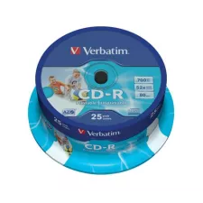 obrázek produktu VERBATIM CD-R AZO 700MB, 52x, printable, spindle 25 ks