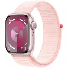 obrázek produktu Hodinky Apple Watch Series 9 GPS + Cellular, 41mm Pink Aluminium Case with Light Pink Sport Loop