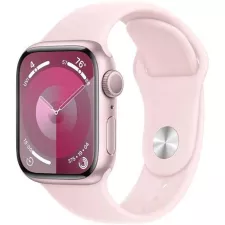 obrázek produktu Apple Watch Series 9 41mm Růžový hliník se světle růžovým sportovním řemínkem S/M
