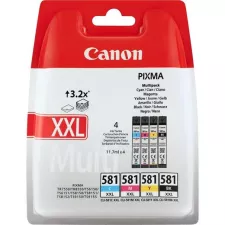 obrázek produktu Canon originální ink CLI-581 XXL CMYK, 1998C005, CMYK, 4*11.7ml, very high capacity, 4-pack