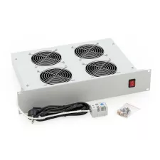 obrázek produktu Ventilační jednotka Triton 19\" Horizontální 230V/92W, 2U, 4x ventil, bimetalový termostat, bílá