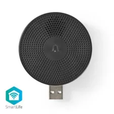 obrázek produktu SmartLife Zvonek | Wi-Fi | Příslušenství pro: WIFICDP10GY | Napájení z USB | 4 Zvuky | 5 V DC | Nastavitelná hlasitost | Černá