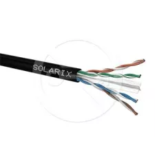 obrázek produktu UTP kabel SOLARIX CAT6 PE venkovní 500m/cívka  černý