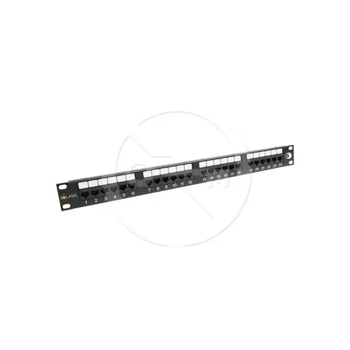 obrázek produktu UTP patch panel SOLARIX Cat6, 24 x RJ45, 1U, 350 MHz, black