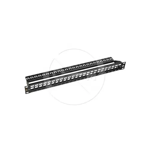 obrázek produktu STP modulární neosazený patch panel SOLARIX, 24 portů, 1U, black