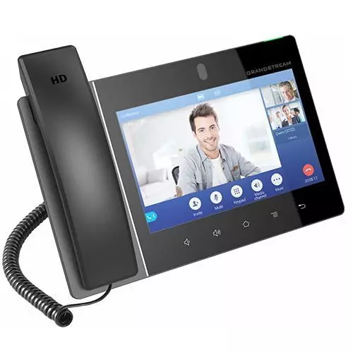 obrázek produktu GRANDSTREAM SIP video telefon, 16xSIP účet, 12/3 cestná audio/videokonference, 2xGLAN, PoE, Wi-Fi, BT