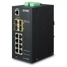 obrázek produktu PLANET TECHNOLOGY switch 8-Port 10/100/1000T + 4-Port 100/1000X SFP Managed Switch (-40~75C)