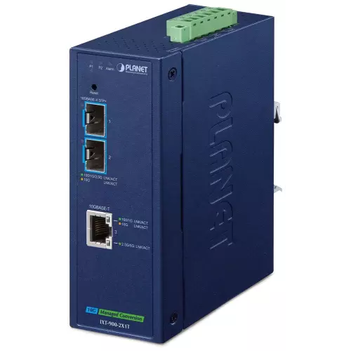 obrázek produktu PLANET TECHNOLOGY Průmyslový konvertor RJ-45 (10GbE) na 2×SFP+