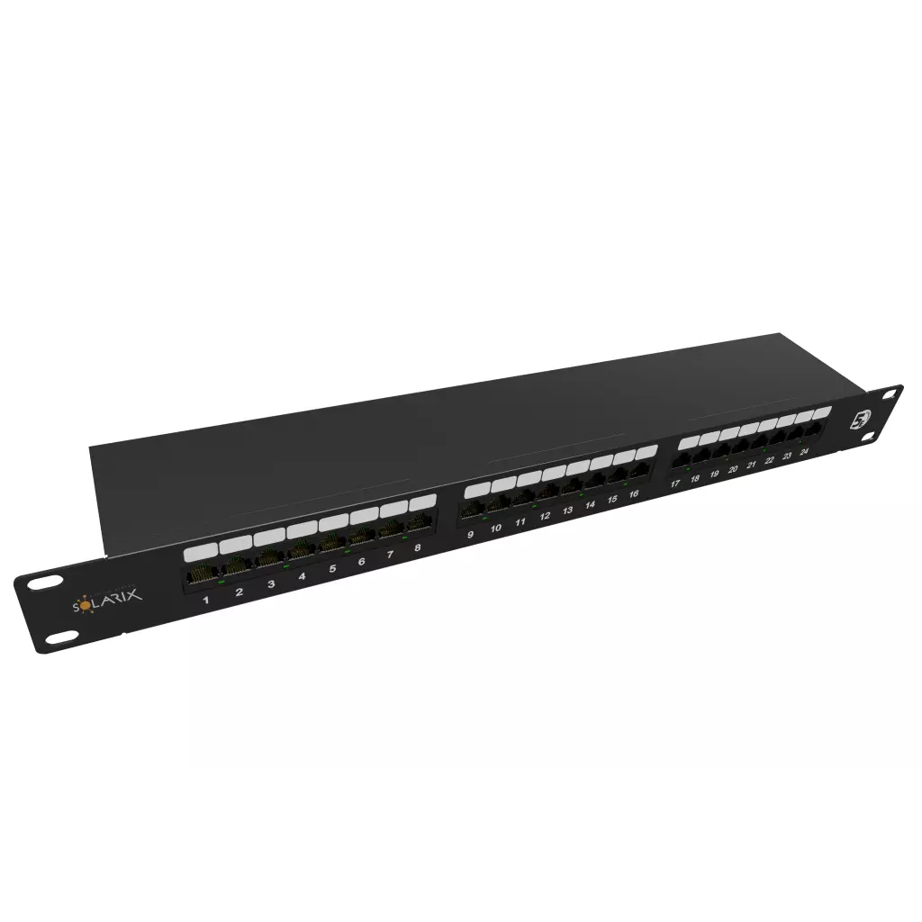 Obrázek produktu SOLARIX Patch panel STP 24xRJ45 kat. 5E, 1U, 19