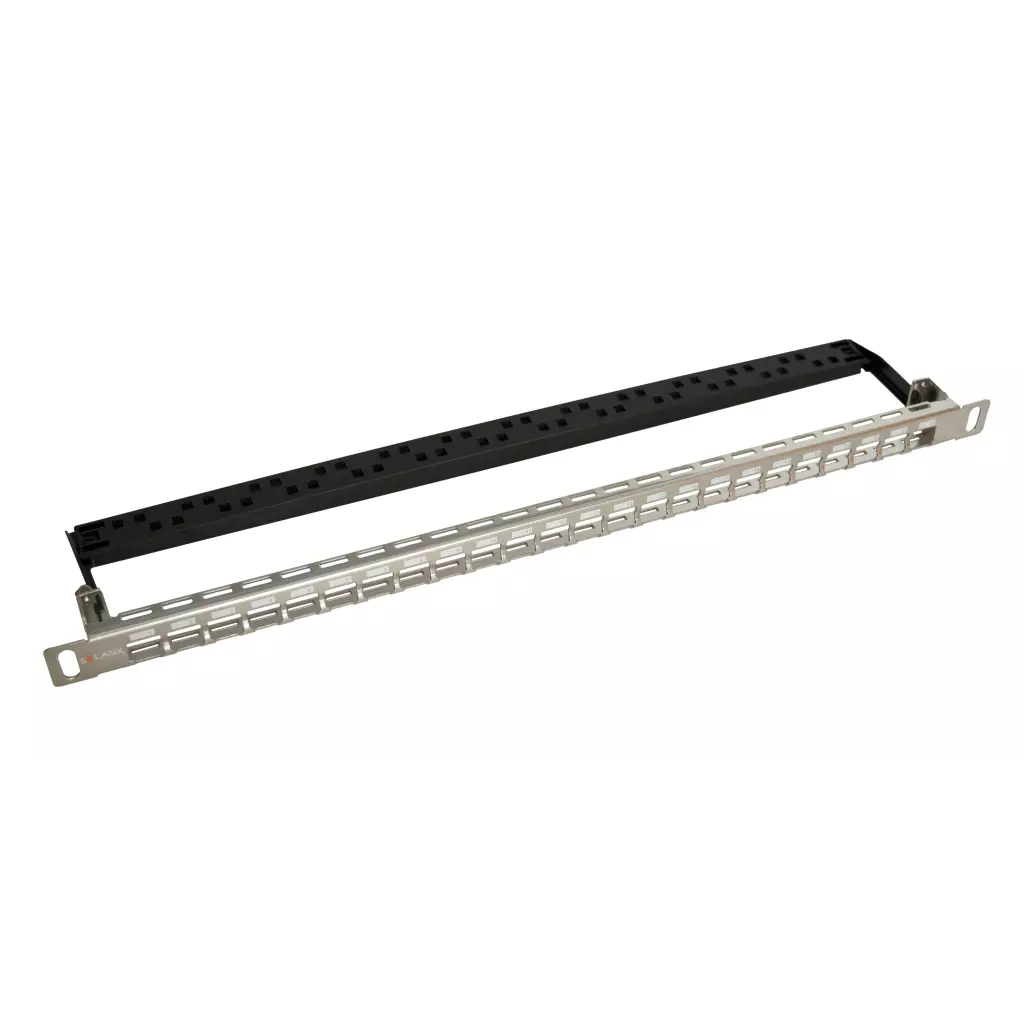 Obrázek produktu SOLARIX Patch panel pro 24 modulů keystone, neosazený, 0,5U, stříbrný
