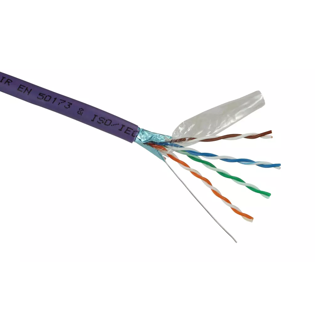Obrázek produktu SOLARIX Kabel F/UTP, kat.5E, LSOH Dca, fialový, cívka 500m