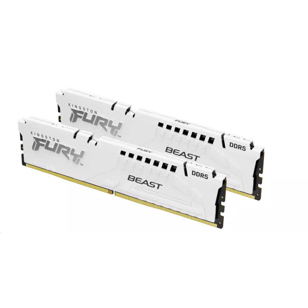 Obrázek produktu Kingston Fury Beast White DIMM DDR5 32GB 5600MHz, AMD EXPO, bílá (Kit 2x 16GB) - bílá
