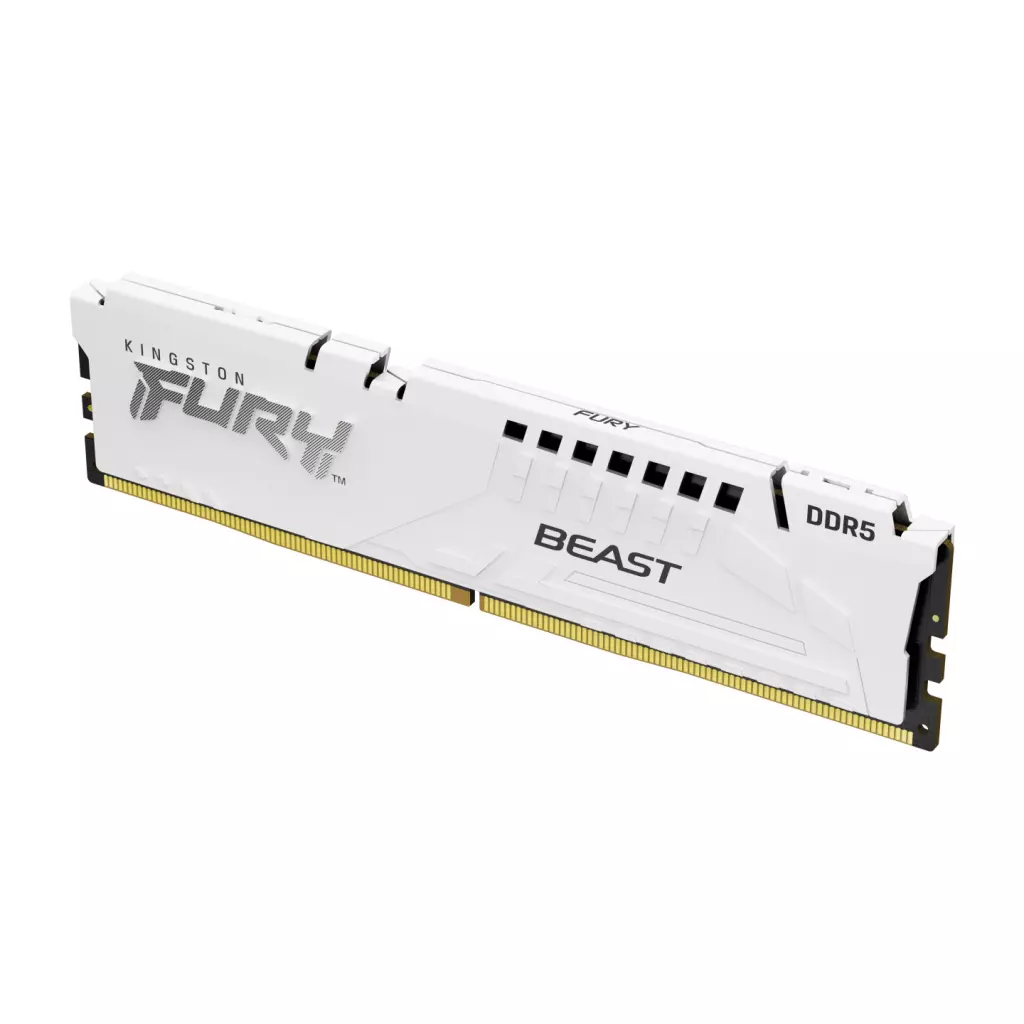 Obrázek produktu Kingston Fury Beast White DIMM DDR5 16GB 5200MHz, Intel XMP, bílá - bílá