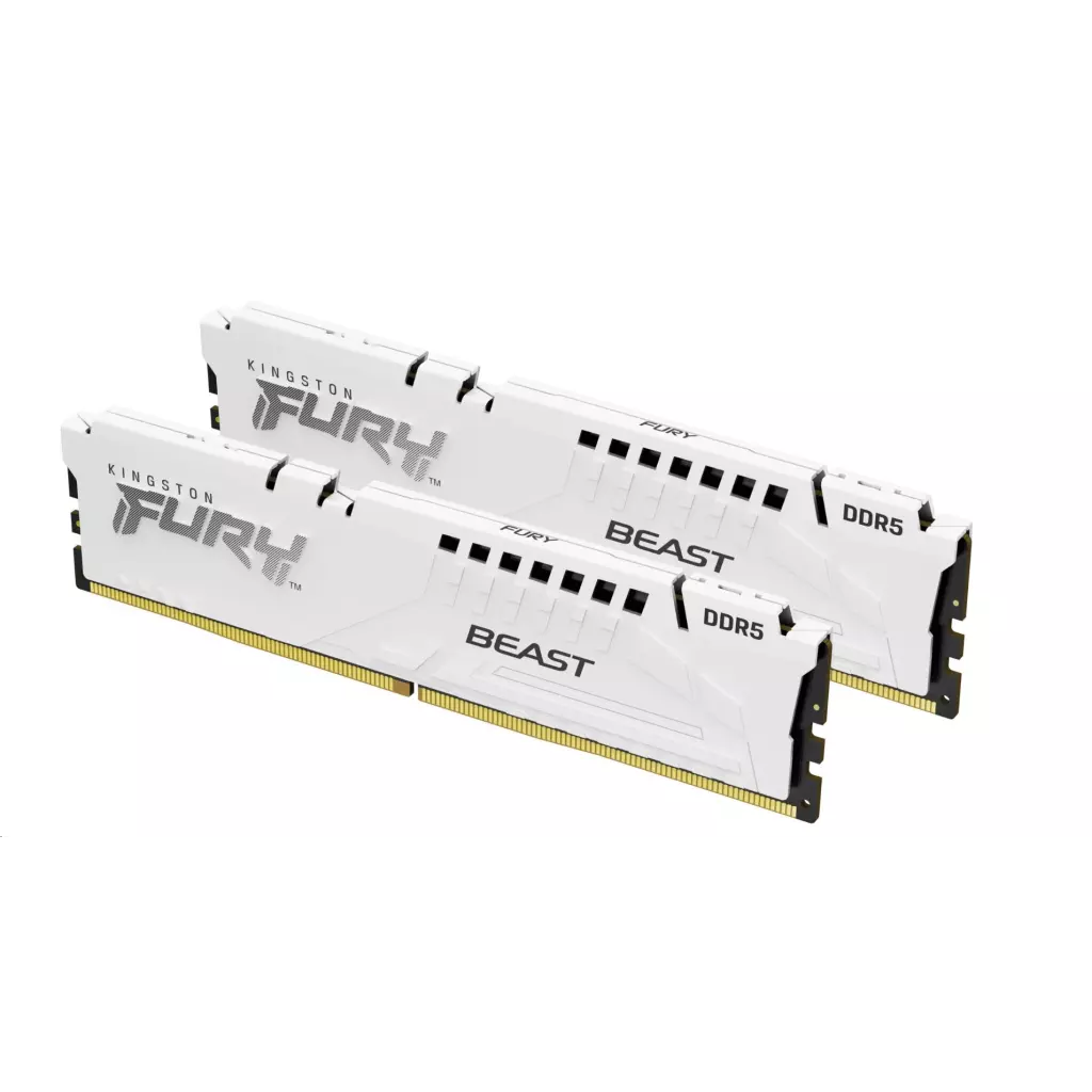 Obrázek produktu Kingston Fury Beast White DIMM DDR5 32GB 5200MHz, Intel XMP, bílá (Kit 2x 16GB) - bílá