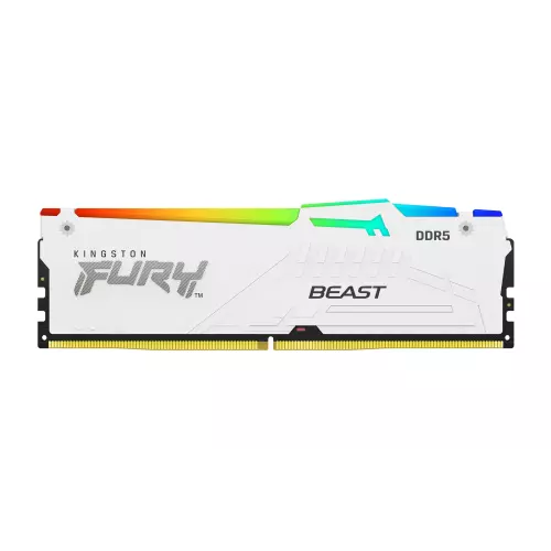 obrázek produktu Paměť Kingston FURY™ Beast DDR5 RGB 16GB 5200MHz, XMP, bílá - bílá
