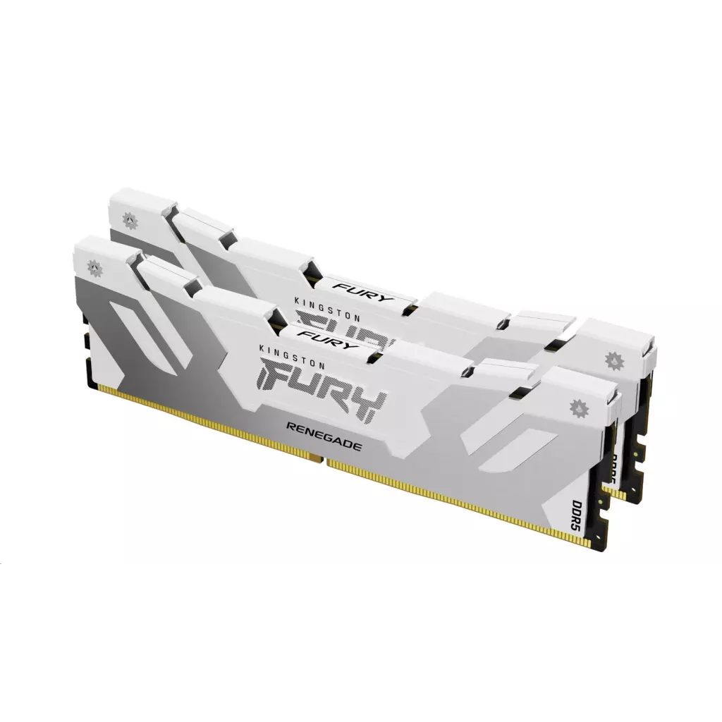 Obrázek produktu Kingston Fury Renegade White DIMM DDR5 32GB 6000MHz, XMP, bílá (Kit 2x 16GB) - bílá