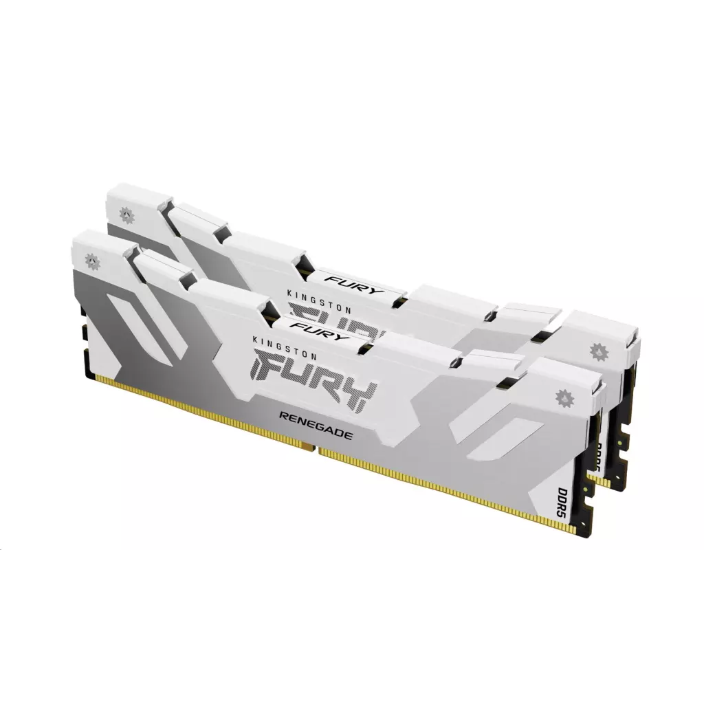 Obrázek produktu Kingston Fury Renegade White DIMM DDR5 32GB 6400MHz, XMP, bílá (Kit 2x 16GB) - bílá