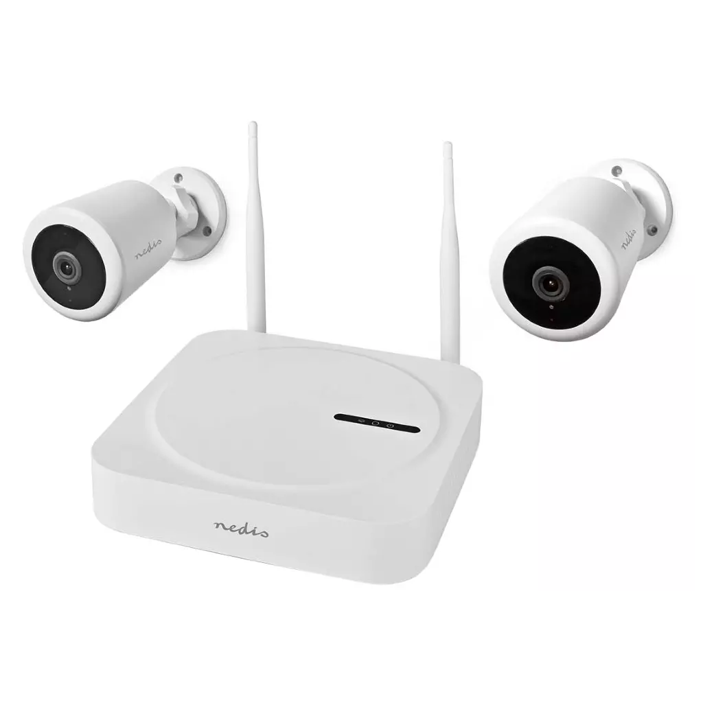 Obrázek produktu NEDIS 1080p KIT/ 1x NVR/ 2x bullet kamera/ 2Mpx/ objektiv 4 mm/ IP65/ noční vidění/ síťové napájení/ 12 V adaptér/ bílý