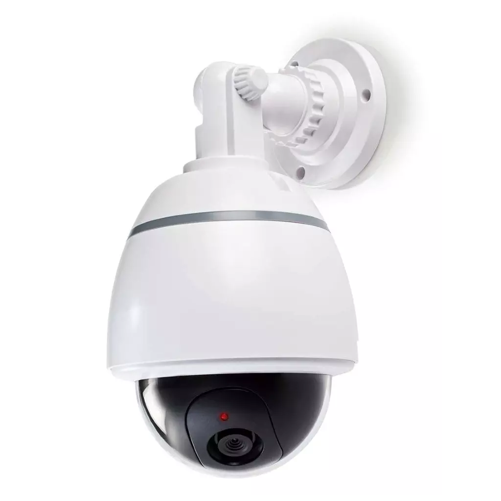 Obrázek produktu NEDIS atrapa bezpečnostní kamery s blikající LED/ dome/ IP44/ venkovní/ bílá