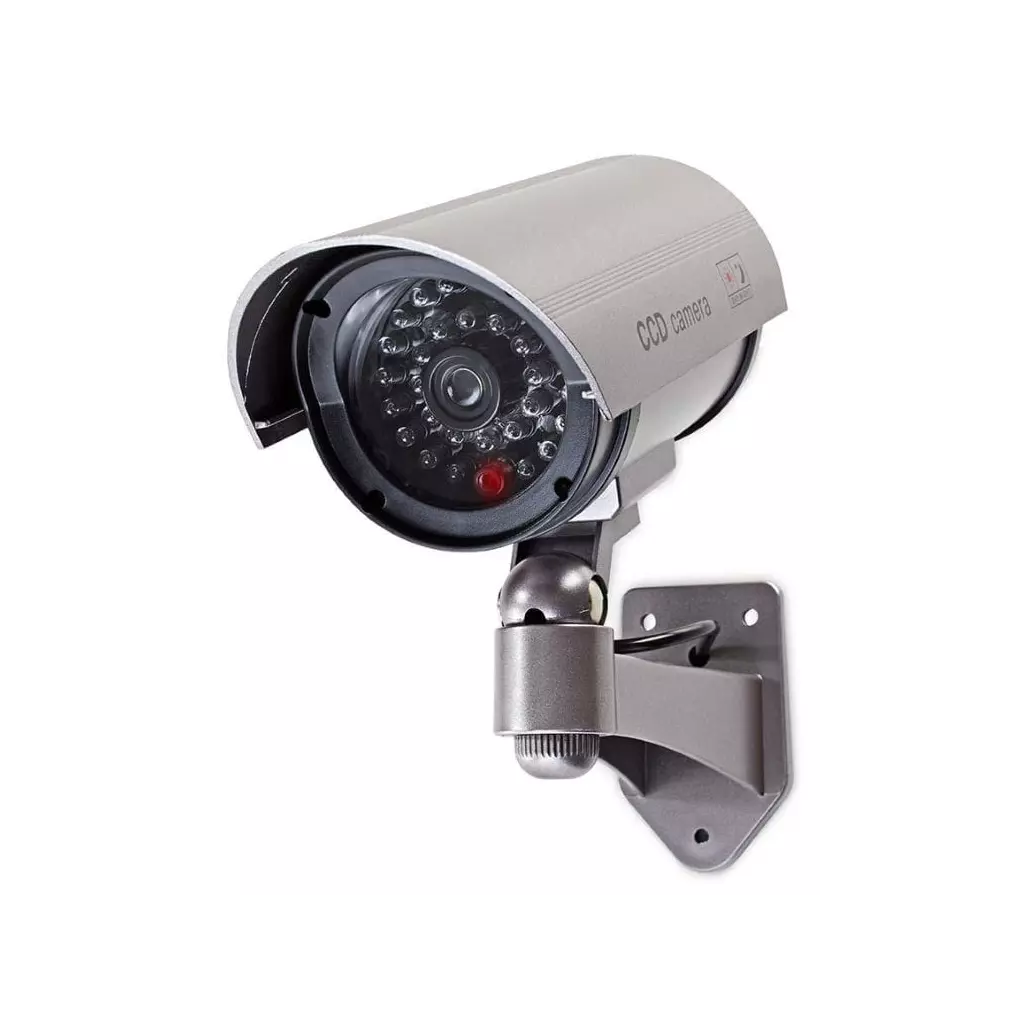 Obrázek produktu NEDIS atrapa bezpečnostní kamery s infračervenou LED/ bullet/ IP44/ venkovní/ šedá