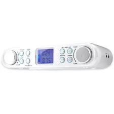 obrázek produktu NEDIS kuchyňské rádio/ FM/ síťové napájení/ digitální/ 1,5 W/ budík/ výstup pro sluchátka/ bílo-stříbrné