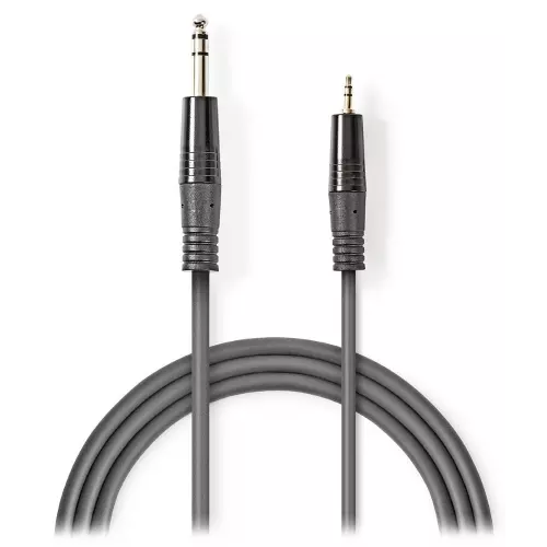 obrázek produktu NEDIS stereo audio kabel/ 6,35 mm zástrčka - 3,5 mm zástrčka/ šedý/ 1,5m