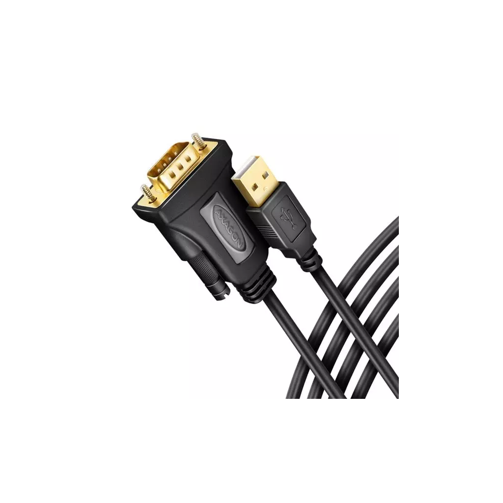 Obrázek produktu AXAGON ADS-1PQN, USB-A 2.0 - sériový RS-232 DB9-M FTDI adaptér / kabel 1.5m