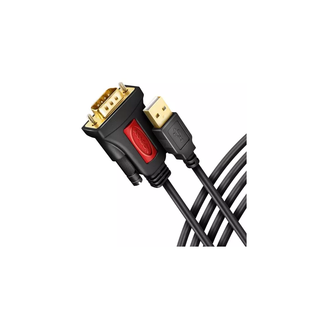 Obrázek produktu AXAGON ADS-1PSN, USB-A 2.0 - sériový RS-232 DB9-M Prolific adaptér / kabel 1.5m