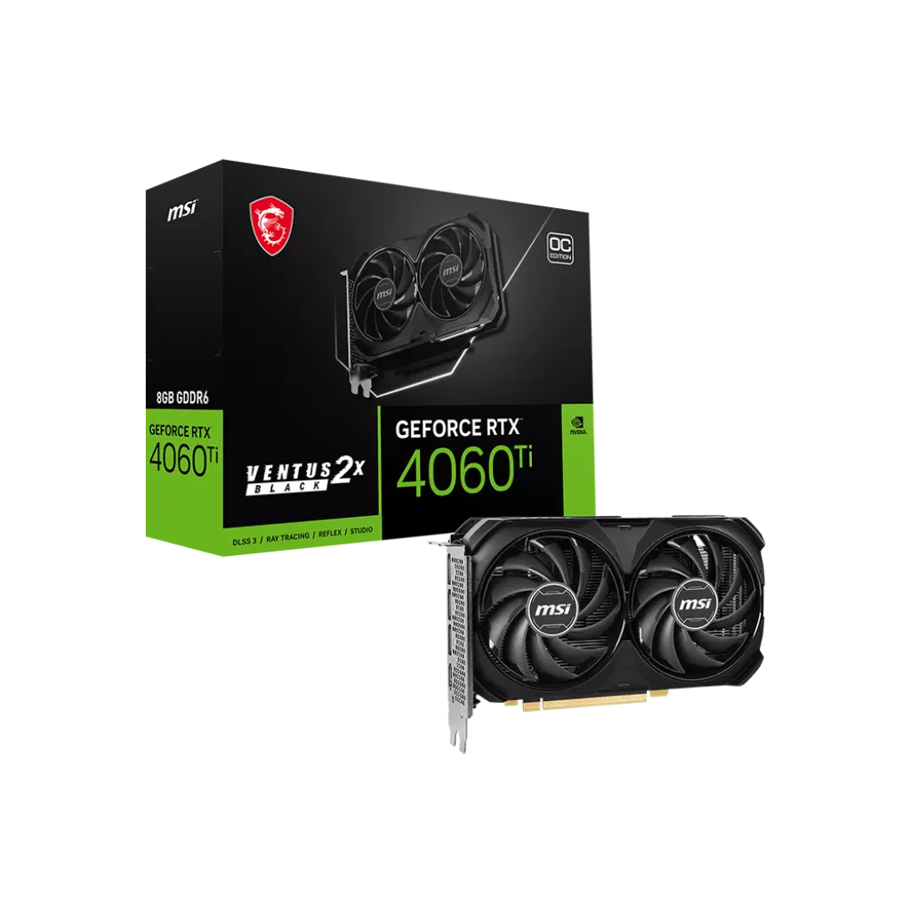 Obrázek produktu MSI GeForce RTX 4060 Ti VENTUS 2X BLACK 8G OC