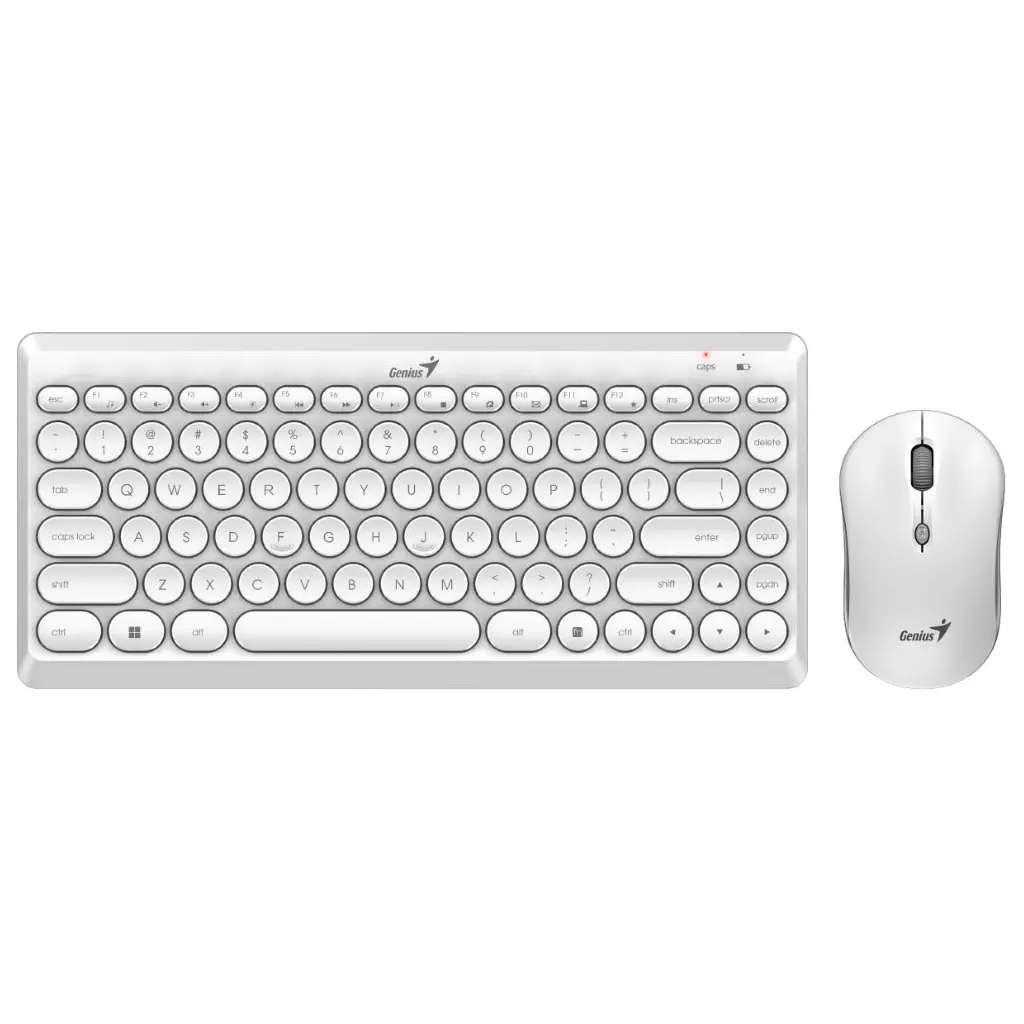 Obrázek produktu Genius set klávesnice a myši LuxeMate Q8000, bílý, bezdrátový, CZ/SK