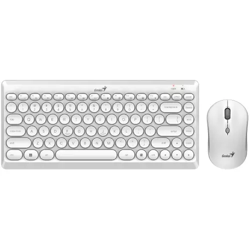 obrázek produktu Genius set klávesnice a myši LuxeMate Q8000, bílý, bezdrátový, CZ/SK