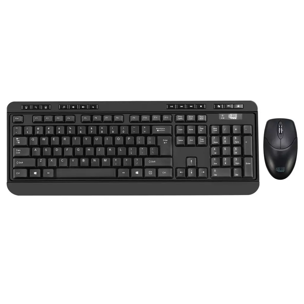 Obrázek produktu Adesso set klávesnice a myši WKB-1320CB, bezdrátový, US - černá