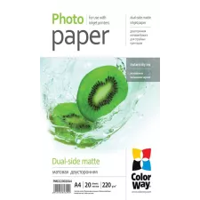 obrázek produktu ColorWay fotopapír/ oboustranný/ matte 220g/m2, A4/ 20 kusů