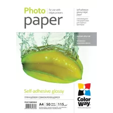 obrázek produktu ColorWay fotopapír/ samolepící/ glossy 115g/m2, A4/ 50 kusů