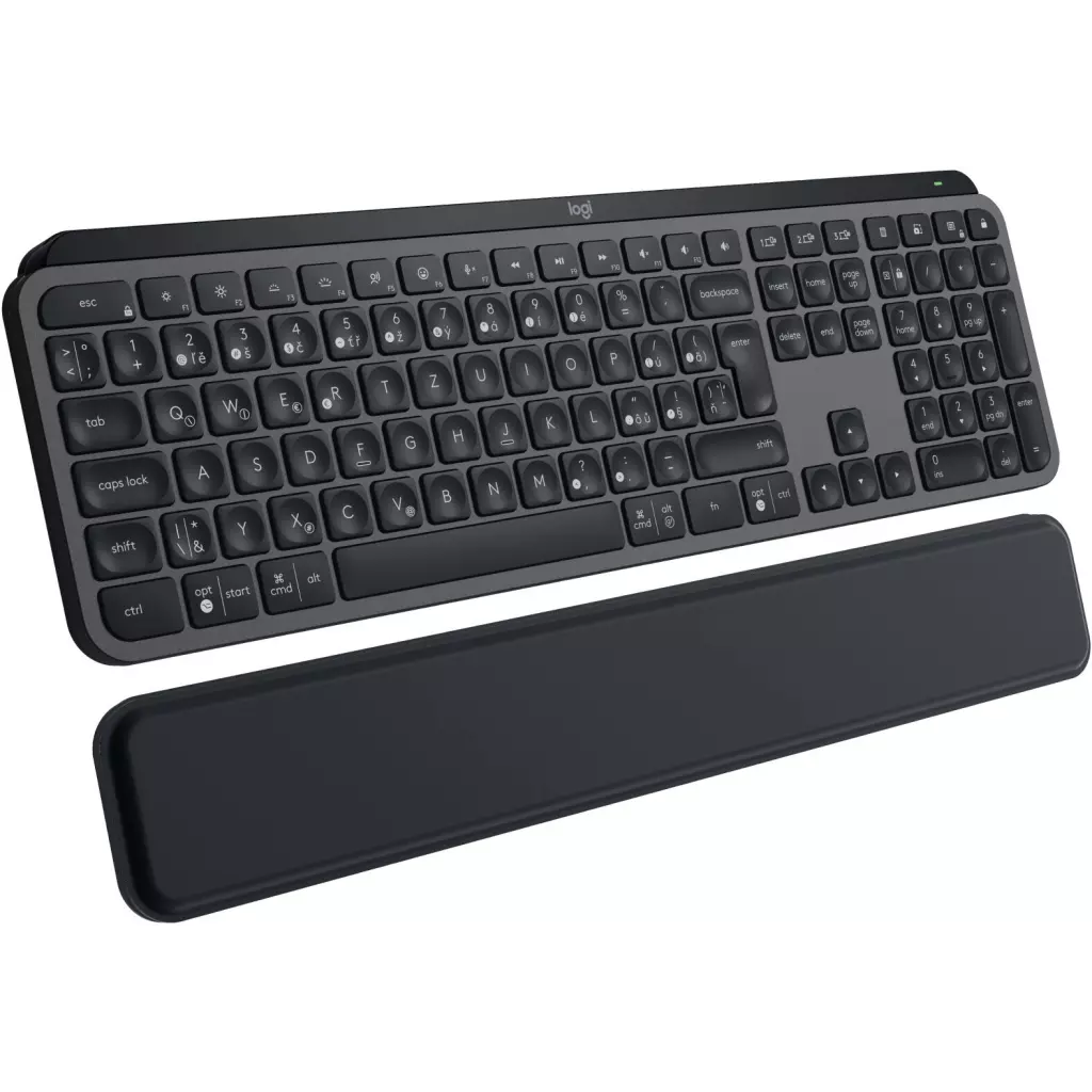 Obrázek produktu Logitech MX Keys S Plus US INT s opěrkou zápěstí - černá