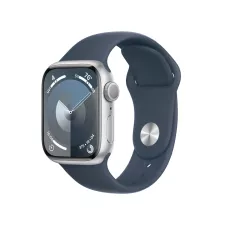 obrázek produktu Apple Watch Series 9 41mm Stříbrný hliník s ledově modrým sportovním řemínkem -M/L