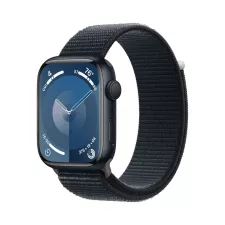 obrázek produktu Apple Watch Series 9 45mm Temně inkoustový hliník s temně inkoustovým provlékacím sportovním řemínkem