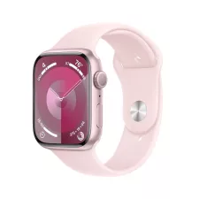 obrázek produktu Apple Watch Series 9 45mm Růžový hliník se světle růžovým sportovním řemínkem - M/L