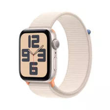 obrázek produktu Apple Watch SE 44mm Hvězdně bílý hliník s hvězdně bílým provlékacím sportovním řemínkem
