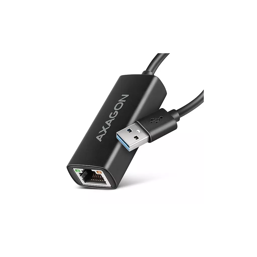 Obrázek produktu AXAGON ADE-AR, USB-A 3.2 Gen 1 - Gigabit Ethernet síťová karta, Realtek 8153, auto instal