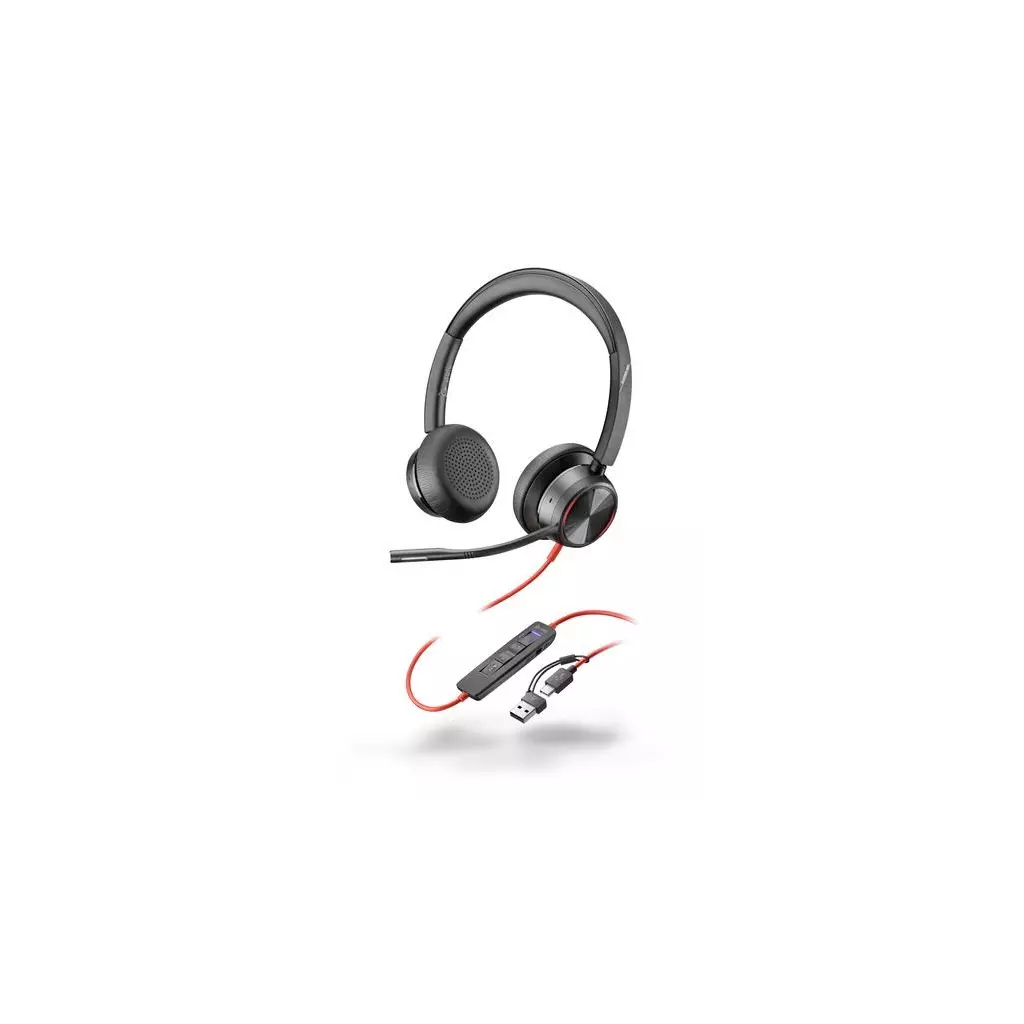 Obrázek produktu Poly náhlavní souprava Blackwire 8225 MS, USB-C/A adaptér, stereo - šedá