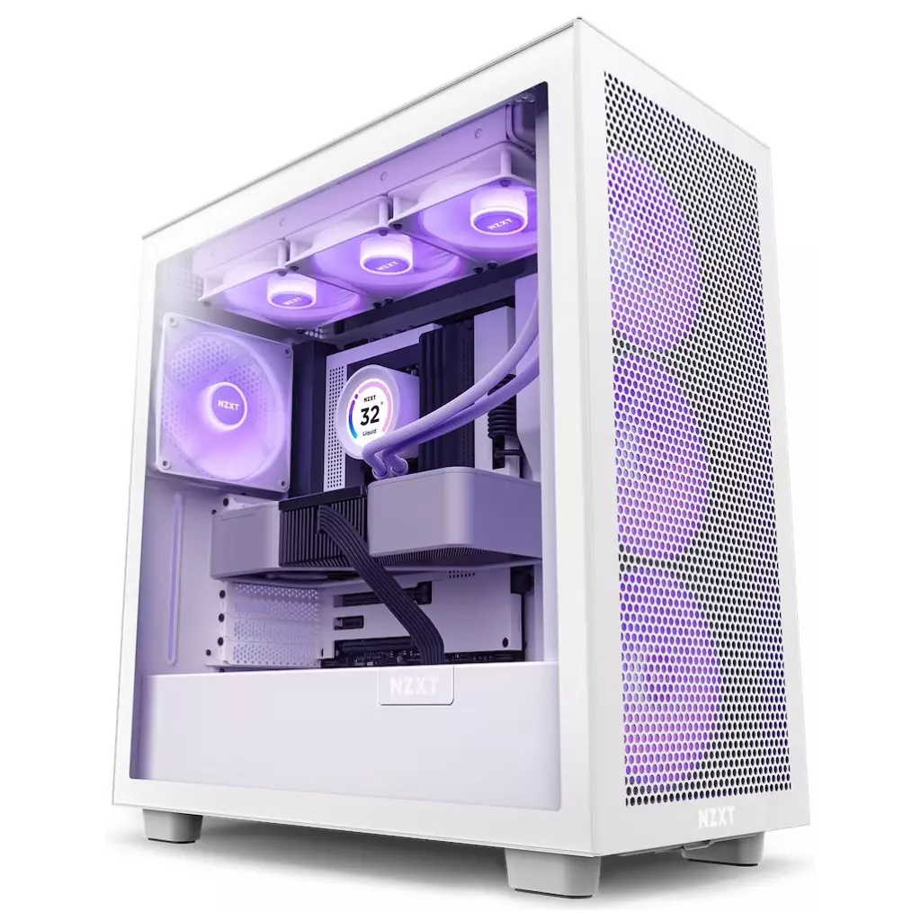 Obrázek produktu NZXT H7 Flow RGB, bílá - bílá