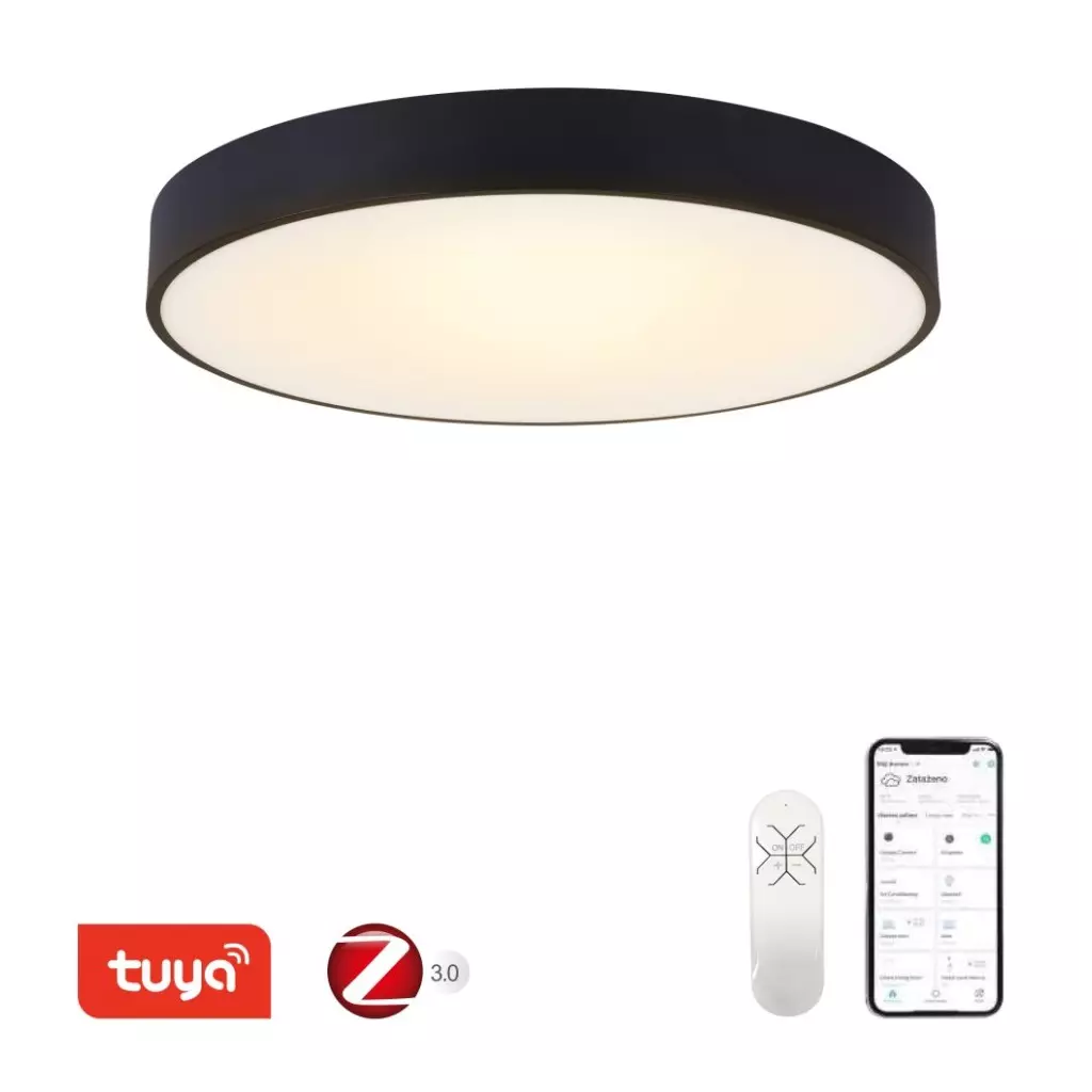 Obrázek produktu IMMAX NEO RONDATE SLIM Smart stropní svítidlo 60 x 7cm 53W černé Zigbee 3.0, TUYA