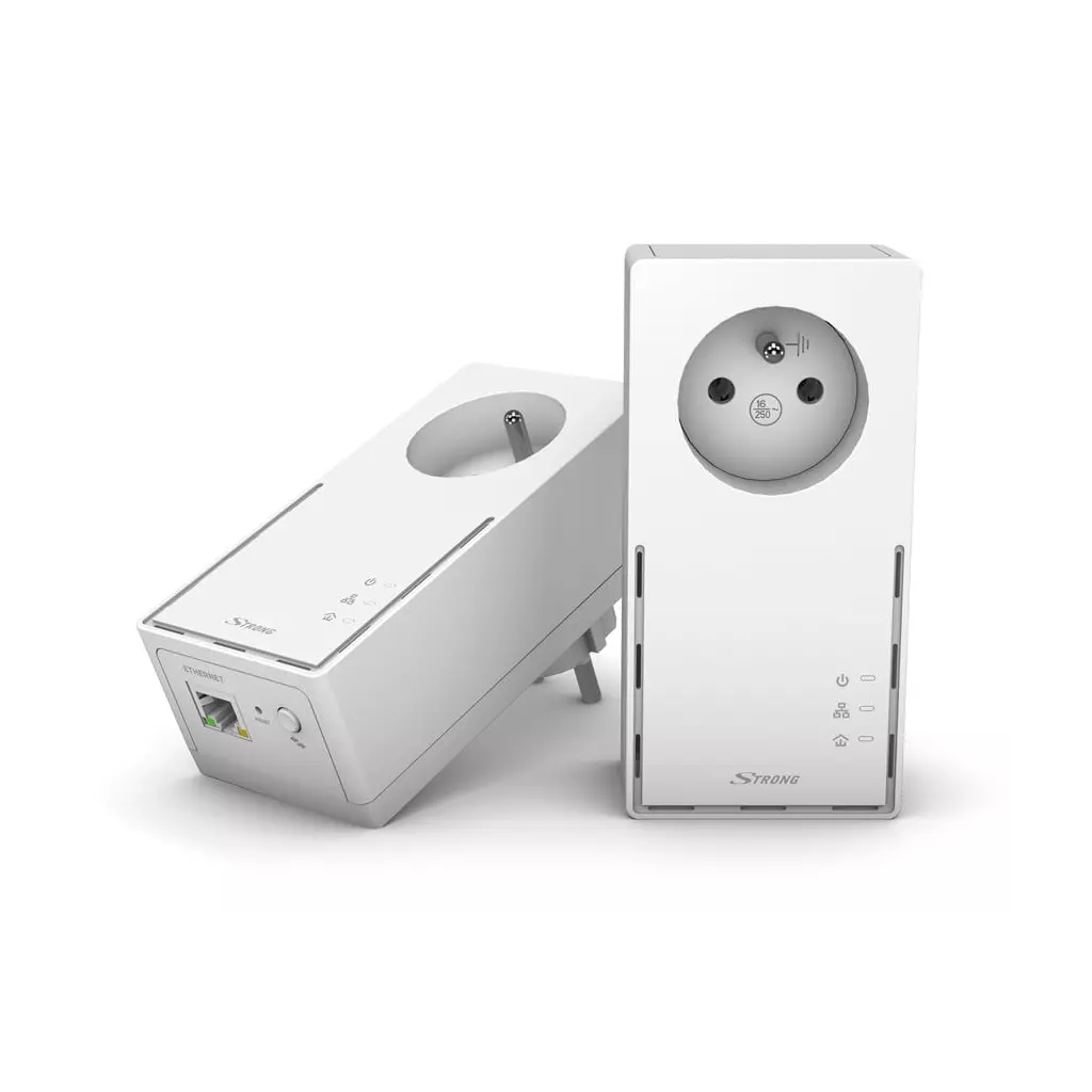 Obrázek produktu Strong sada 2x adaptérů Powerline 1000 DUO FR, bílá