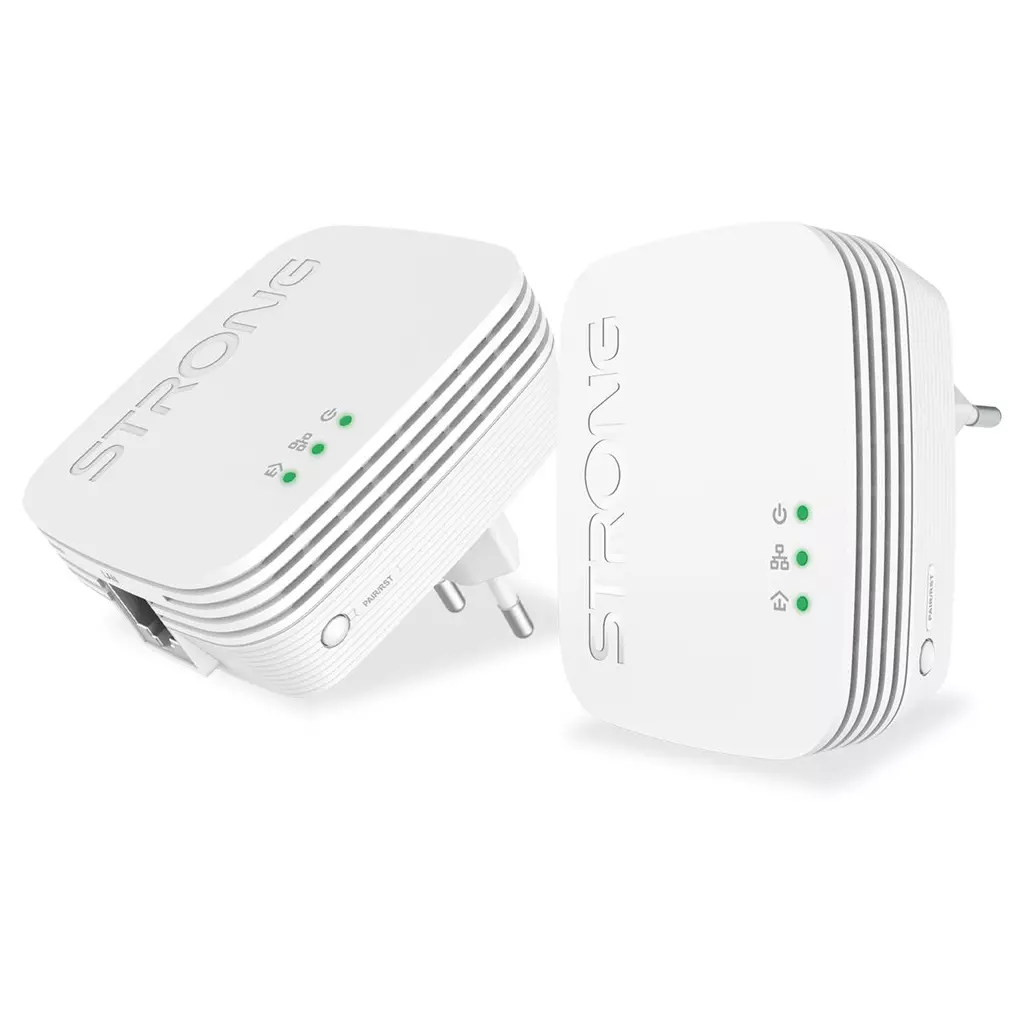 Obrázek produktu Strong sada 2x adaptérů Powerline 1000 DUO MINI/ 1000 Mbit/s/ 1x LAN/ bílý