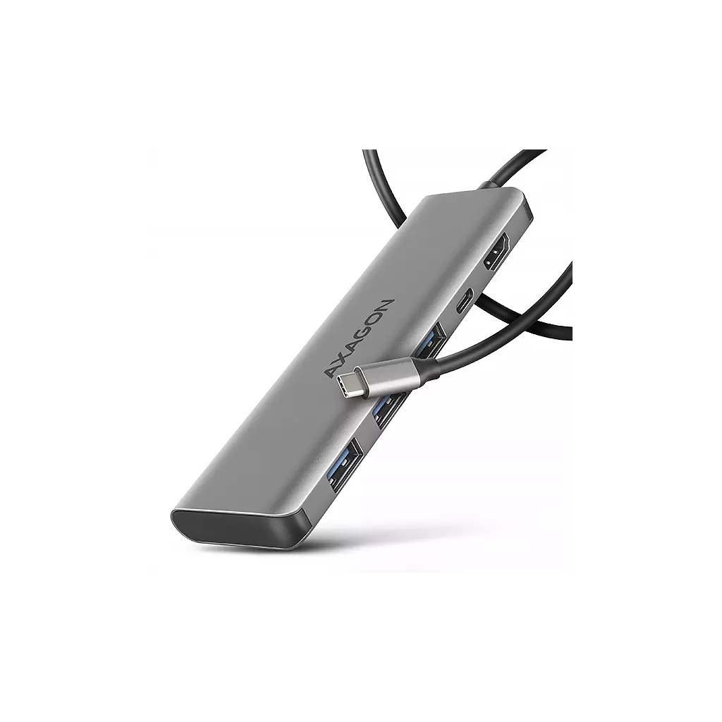 Obrázek produktu AXAGON HMC-5H, USB 5Gbps hub, 3x USB-A, HDMI 4k/30Hz, PD 100W, kabel USB-C 100cm