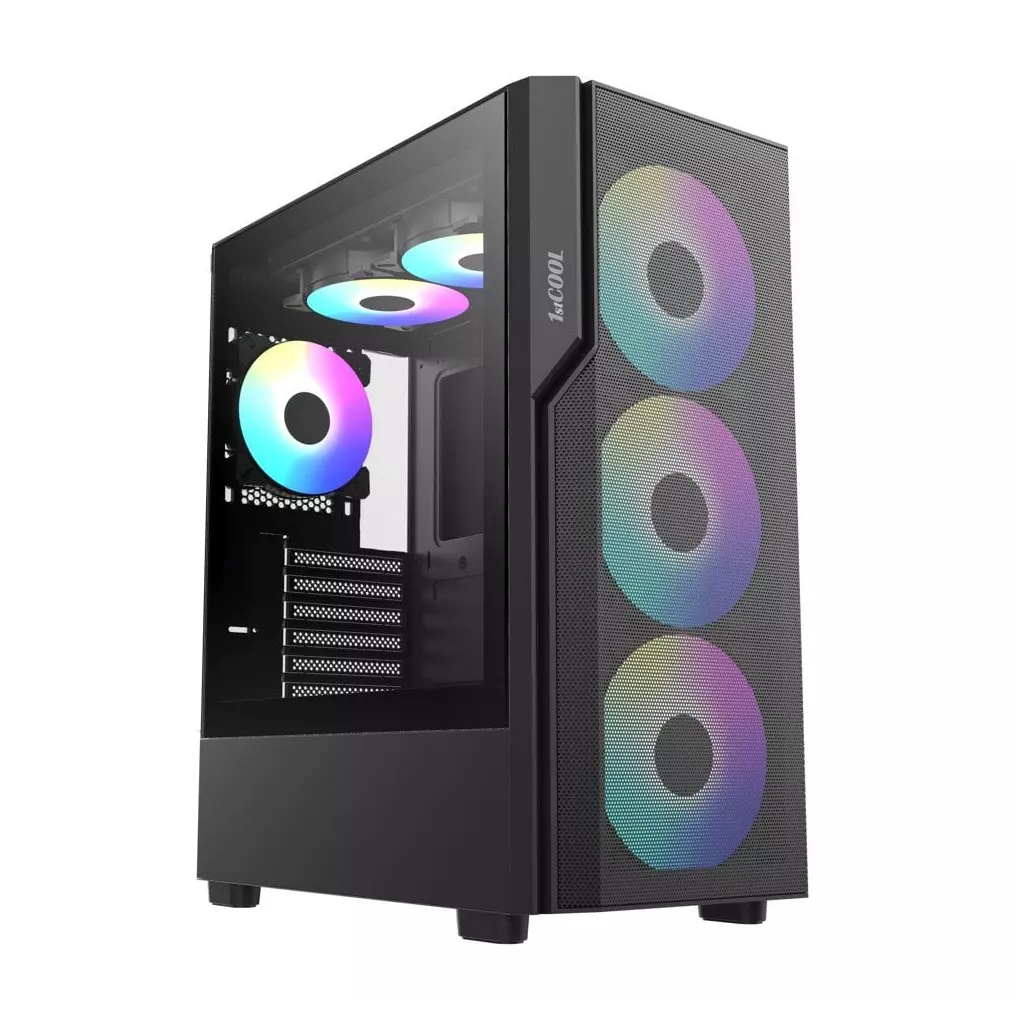 Obrázek produktu 1stCOOL MiddleTower GAMER 5, USB3.0, USB-C + SET ARGB - černá